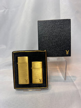 Vtg Playboy Bunny Lighter Set IN Box Made In Japan Thin Gold-tone Refill... - $49.45