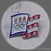 Vintage USA Olympic Flag Pin Aminco Used American Flag Pin ⚜ - £5.48 GBP
