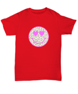 Inspirational TShirt Leopard Happy Face Red-U-Tee  - £16.72 GBP