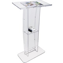 VEVOR Acrylic Podium, 47" Clear Acrylic Podium Stand with Wide Reading Surface & - €197,53 EUR