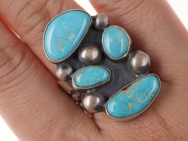 Readda Begay Navajo Sterling Blue Ridge Turquoise Ring - £250.81 GBP