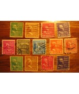 1939 complete set of 13 U.S. stamps perforated 10 vertically and 10 hori... - $747.26 MXN