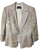Alex Evenings Womens Jacket Sz 6 Gold Shimmer - £58.57 GBP