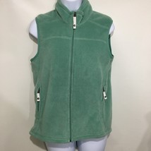 REI Boulder Ridge Girls L (14-16) Seafoam Green Fleece Vest Zip-Front NEW - $24.01