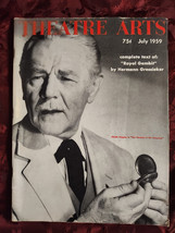 THEATRE ARTS July 1959 Charlie Ruggles Hermann Gressieker Jean-Pierre Lenoir - £7.89 GBP