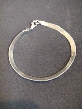 Silver Plated 8&quot; Herringbone Bracelet Unisex - £7.78 GBP
