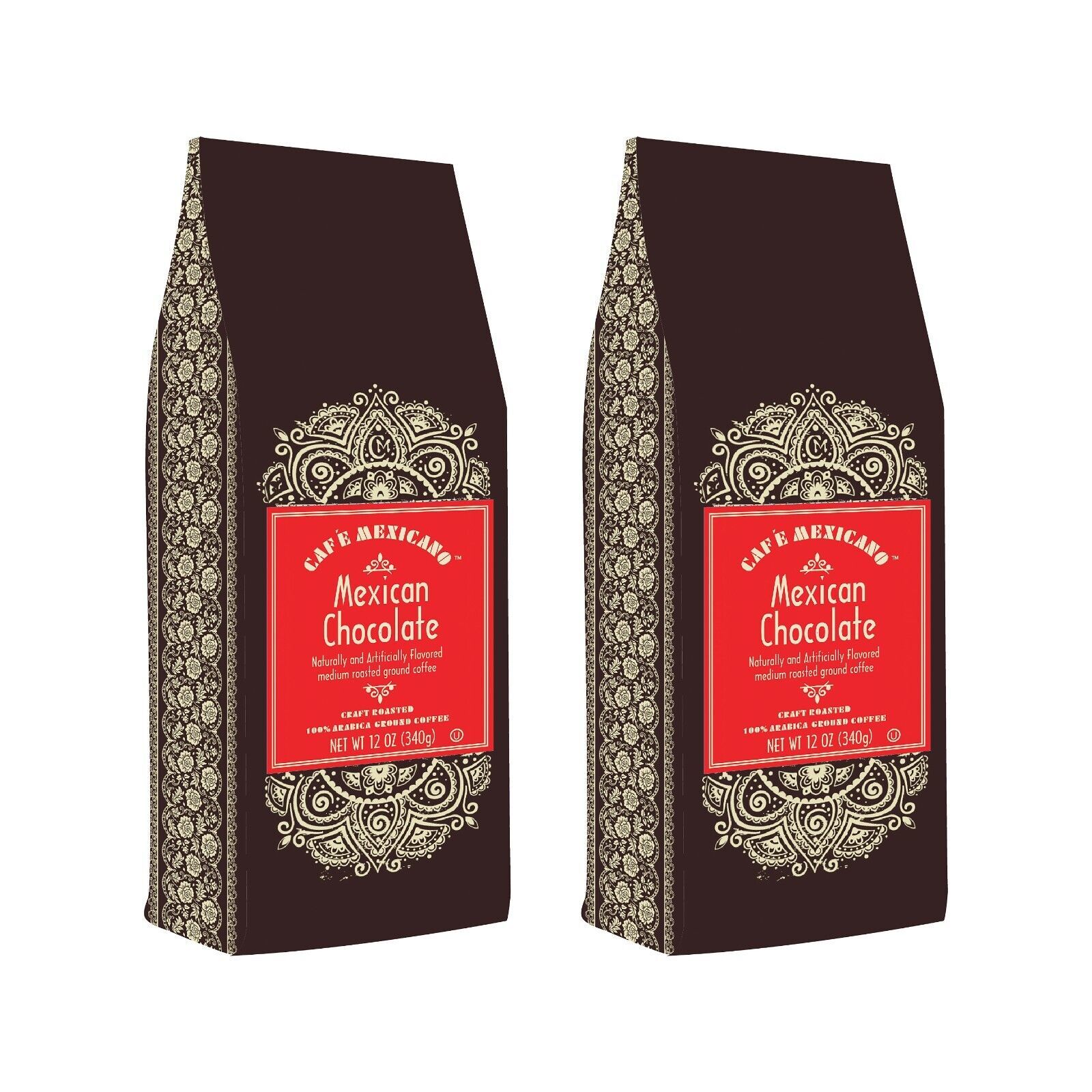 Primary image for Café Mexicano Coffee, Mexican Chocolate, 100% Arabica Craft Roasted, 2x12oz bags