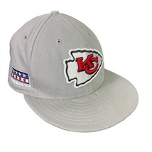 New Era 59FIFTY Kansas City Chiefs USA Crafted Fitted Gray Red Size 7 3/8 NFL - £27.92 GBP