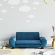 vidaXL Kids Sofa Blue 27.6x17.7x13.0&quot; Velvet - $134.21