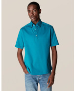 Eton Men&#39;s Contemporary-Fit Pique Polo in Teal- Size 2XL - £78.66 GBP