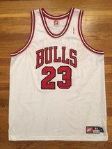 Authentic Nike 1997-98 Chicago Bulls Michael Jordan Home White Jersey 52 XXL 2X - £238.58 GBP