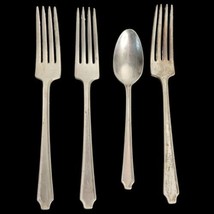 1847 Rogers Bros Legacy 3x Dinner Fork, 1x Teaspoon Silverplated Vintage - £9.82 GBP