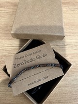 Morse Code Ankle Bracelet Unisex Handmade  &quot;Zero Fuc_s Given&quot; NEW - £13.94 GBP
