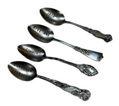 Mud Pie 4 Coffee Spoon Set Espresso Self Rise Grind Javalicious Common Grounds - £11.38 GBP