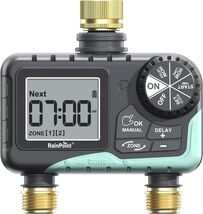 Compact 2 Zone Water Hose Timer with Manual Watering and Rain Delay Feat... - $163.30