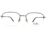 Sunlites Brille Rahmen SL4017 033 GUNMETAL Grau Quadratisch Halb Felge 5... - $46.25