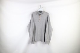 Vtg 90s Abercrombie &amp; Fitch Mens Large Ribbed Knit Long Sleeve Henley T-Shirt - £46.67 GBP