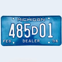 2006 United States Michigan Base Dealer License Plate 485D01 - £13.25 GBP