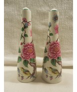 Vintage Old Foley James Kent Staffordshire Chinese Rose Salt &amp; Pepper Sh... - £10.49 GBP