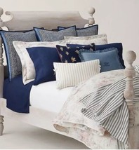 Ralph Lauren Linden Flora Pleat Multi Color Blue Deco Pillow 20”sq Nwt $215 - £77.98 GBP