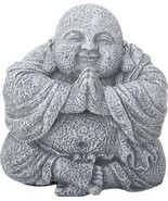 Happy Hotai Buddha Meditating Praying Wealth Prosperity Stone Resin Stat... - €25,31 EUR