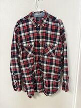 Nautica Shirt Men's Red - Blue Plaid Cotton Classic Fit  Stretch Button-... - $19.95