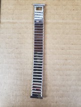 Kreisler Stainless  white gold Stretch link 1970s Vintage Watch Band Nos W66 - £43.23 GBP