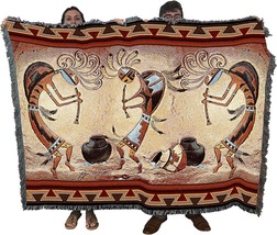 Roger Kull&#39;S Kokopelli Pot Dance Blanket Is A Southwest-Inspired, Cotton-Woven - £35.55 GBP