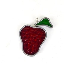 Stained Glass Red Strawberry Hanging - $17.82