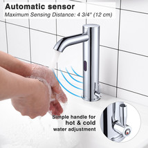 Automatic Electronic Sensor Touchless Faucet Hands Free Bathroom Vessel ... - £120.87 GBP
