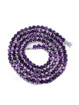 Silver Amethyst Tennis Necklace 5 mm Round Amethyst Tennis Chain Natural... - £260.33 GBP