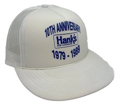 Vintage Hanks Hardware 10th Anniversary Hat Cap Snap Back White Mesh Trucker - £15.81 GBP