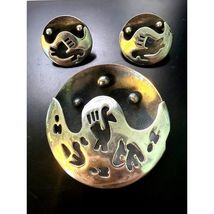 Hector Aguilar for Coro Diorama SS Brooch and Earrings Set - $125.24