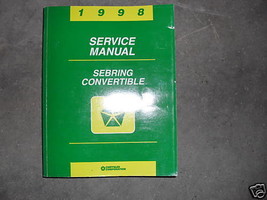 1998 Chrysler Sebring Convertible Service Workshop Manual Repair Factory... - $9.95