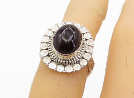 925 Sterling Silver - Vintage Cabochon Black Onyx Cocktail Ring Sz 5.5 -... - $564.69 MXN
