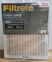 Filtrete 16x20x1 Air Filter, MPR 300, MERV 5, Clean Living Basic Dust, 6... - $18.69