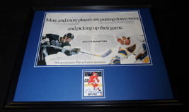 Brett Hull Signed Framed 1992 Easton 16x20 Advertising Display w/ Wayne Gretzky - £85.65 GBP