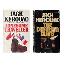 Jack Kerouac LOT of 2 Books Dharma Bums and Lonesome Traveller Beat Generation