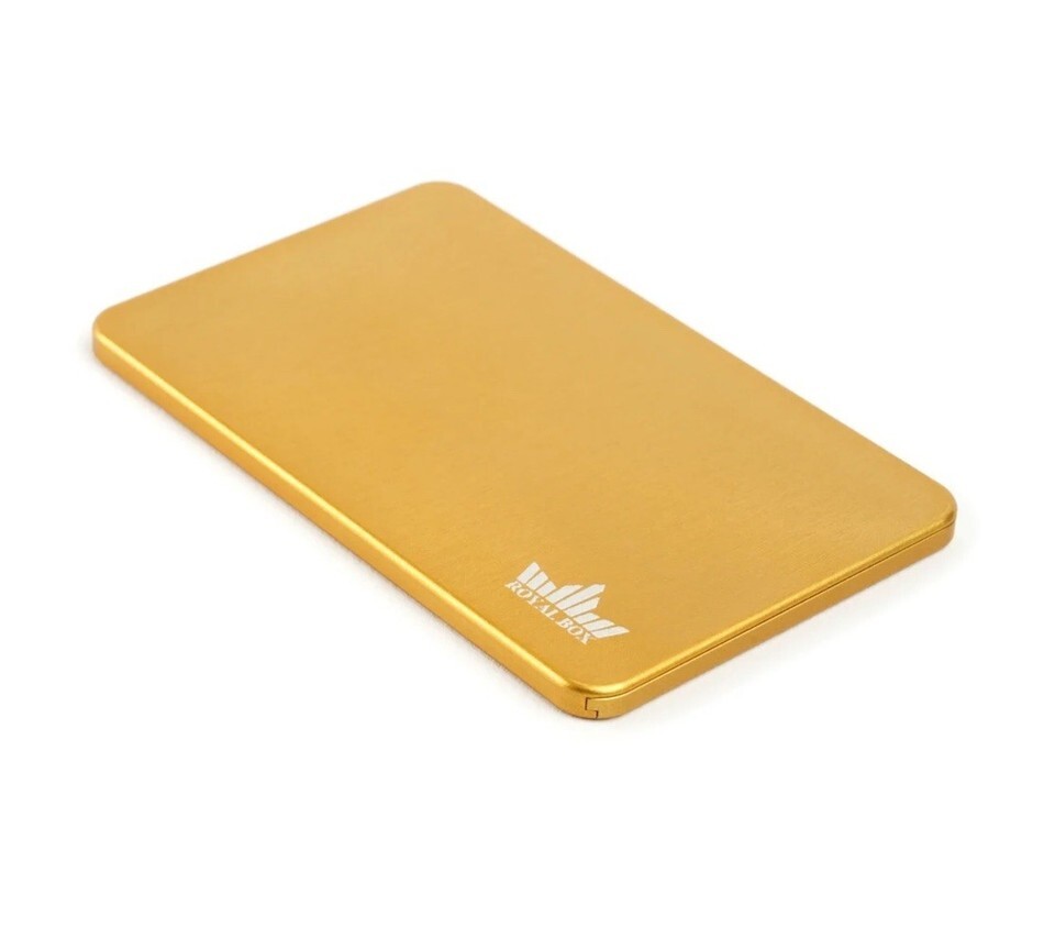 The Royal Box Gold Turbo S-Line Slim 4mm Width Multi Slot Snuff Box Storage Case Item image 2