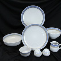 Noritake Polar Serving Pieces Lot of 8 Chop Plate Serving Bowl Cream Pit... - $88.19