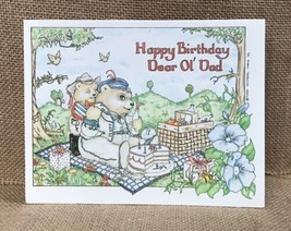 Vtg Renaissance Cara Goldberg Marks Greeting Card Dad Birthday Bears Eph... - £3.86 GBP