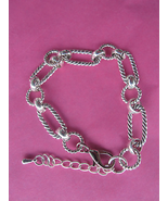 Shiny Silver Twisted Chain Bracelet - £9.01 GBP