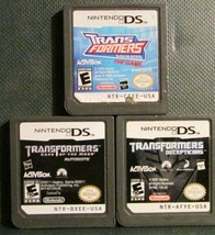 Nintendo Ds 3 Game Lot Transformers Dark Of The Moon, Decepticons, Animated - £47.90 GBP
