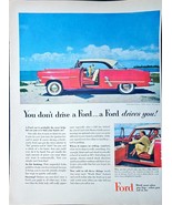 1953 Ford Victoria Beach Ocean Sand Summer Red Fun Drive -1953 Vintage P... - $11.43
