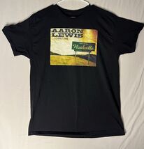 Aaron Lewis Town Line T Shirt Men’s Size Medium Black Short Sleeve Crew ... - $181.77 MXN