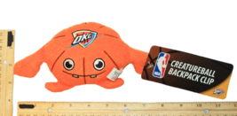 NBA Creature Plush Toy - Oklahoma City Thunder OKC 4&quot; Figure Ball + Clip 2013 - £3.91 GBP