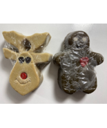 Lot 2 Crabtree Evelyn Holiday Reindeer Gingerbread Soap 3.5 oz each - $423.76 MXN