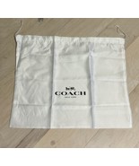 COACH White Storage Drawstring Satin Dust Bag Protective Cover 22” x 18” - £11.67 GBP