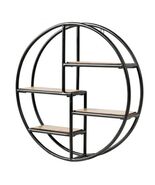 Hanging Storage Shelf Circular Wall-Mounted 4-Tier Rack - Color: Black - €54,74 EUR