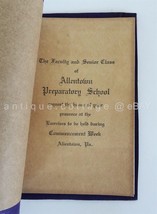 1922 antique ALLENTOWN PREPARATORY SCHOO pa COMMENCEMENT leather biery k... - £36.73 GBP